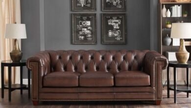 what colour goes with brown leather sofa