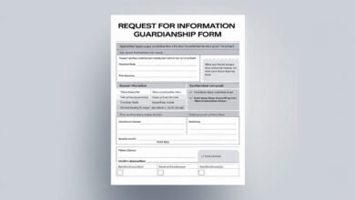 Request for Information Guardianship Form