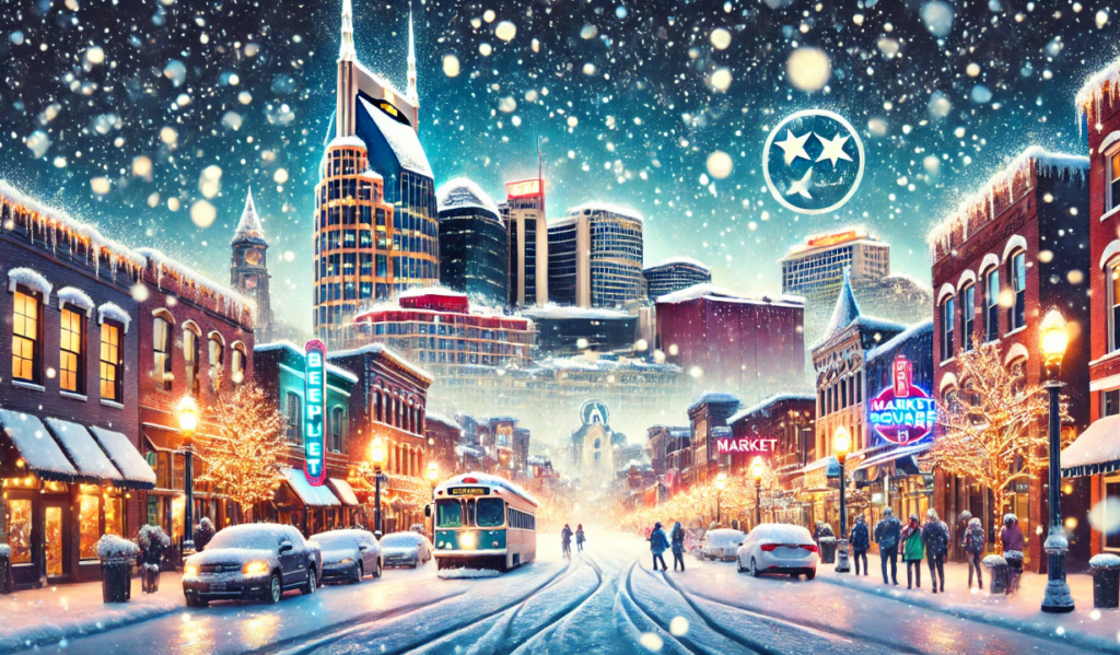 Snowfall in Nashville, Memphis, and Other Big Cities